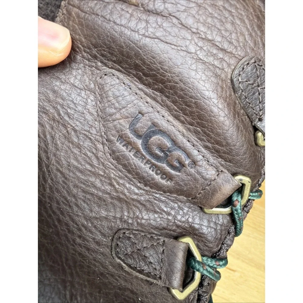 UGG Auden Brownstone Thinsulate Waterproof Shearling Snowboots Shoes Brown Men 8